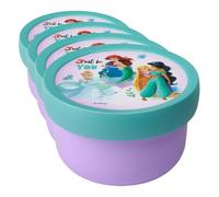 Mepal - Fruitbox Campus - Boîte à gouter pour enfants - Lavable au lave-vaisselle et convient au micro-ondes - Sans BPA - 300 ml - Disney Princess (Lot de 4)