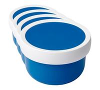 Mepal - Fruitbox Campus - Boîte à gouter pour enfants - Lavable au lave-vaisselle et convient au micro-ondes - Sans BPA - 300 ml - Blue (Lot de 4)