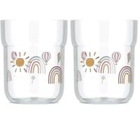 Mepal - Gobelet pour enfants Mio - Gobelet pour tout-petit - Tasse à boire à partir de 9 mois - Passe au lave-vaisselle et sans BPA - 250 ml - Sunshine & Rainbow (Lot de 2)