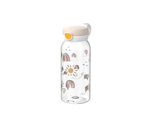 Mepal - Gourde avec bouchon à clapet Campus - Bouchon s'ouvre à une pression - Compatible avec Boissons Gazeuses - Gourde Enfant - Étanche et Lavable au Lave-Vaisselle - 600 ml - Sunshine & Rainbow