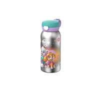 Mepal - Gourde en inox avec bouchon à clapet Campus - Bouchon s'ouvre à une pression - Compatible avec Boissons Gazeuses - Étanche - Lavable au Lave-Vaisselle - 600 ml - Paw Patrol Girls