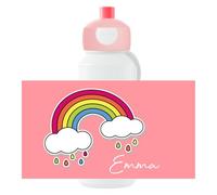 Mepal - Gourde Pop-up Campus Arc-en-ciel personnalisée - Gourde étanche pour l’école - Bouteille réutilisable pour enfant - Sans BPA, passe au lave-vaisselle - 400 ml - Arc-en-ciel gouttes