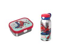 Mepal - Kit de pause Campus en acier inoxydable - Ensemble pour enfants avec gourde avec couvercle à rabat et boîte à déjeuner - Kit de déjeuner pour l'école ou les déplacements - Passe au