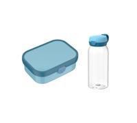 Mepal - Kit de pause Campus - Set pour enfants avec gourde avec couvercle à rabat et boîte à lunch - Kit de déjeuner pour l'école ou les déplacements - Passe au lave-vaisselle - 600 + 750 ml - Bleu