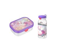 Mepal - Kit de pause Campus - Set pour enfants avec gourde avec couvercle à rabat et boîte à lunch - Kit de déjeuner pour l'école ou les déplacements - Passe au lave-vaisselle - 600 + 750 ml - Unicorn