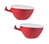 Mepal Loomm ESS Lot de 2 bols en porcelaine et plastique Rouge