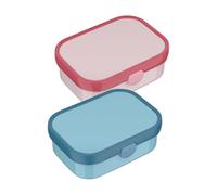 Mepal - Lot de 2 boîtes à déjeuner Campus - Bento pour enfants - Boîtes à déjeuner avec compartiment à bento et fourchette - Boîte à repas avec fermeture à clip - Passe au lave-vaisselle - 750 ml