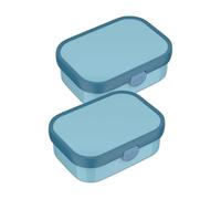 Mepal - Lot de 2 boîtes à déjeuner Campus - Boîtes à déjeuner Bento pour enfants - Boîtes à déjeuner avec compartiment à bento et fourchette - Boîte de préparation alimentaire avec fermeture à clip