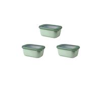 Mepal Lot de 3 plats à micro-ondes Cirqula de 750 ml - Convient pour réfrigérateur et congélateur - 2,25 l - Sage nordique