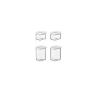 Mepal - Lot de 4 boîtes de conservation Modula - Boîtes de rangement avec couvercle - Organisateur de cuisine et boîtes de conservation - Empilables et hermétiques - 2 x 175 ml, 2 x 375 ml - Blanc