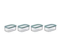 Mepal Lot de 4 boîtes de rangement avec couvercles | Boîtes alimentaires rectangulaires | Organiseur de cuisine en plastique | Conteneur de rangement hermétique | 4 x 425 ml | Vert