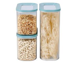 Mepal | Lot de boîtes de conservation Modula 3 pièces | Boîtes de rangement avec couvercles | Organisateur de cuisine & boîtes de stockage | Empilables & hermétiques | 1x 2000 ml & 2x 1000 ml | Vert