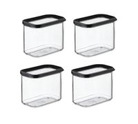 Mepal Modula Lot de 4 boîtes de conservation de 1000 ml noires / Black Edition idéales pour la conservation des aliments secs