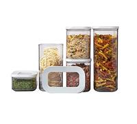Mepal Modula Lot de 5 boîtes de conservation en plastique Blanc Idéal pour la conservation des aliments secs Passe au lave-vaisselle