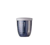 Mepal - Panier à Fruits et Légumes Ellipse - Boîte à Fruits avec Fourchette et Passoire - 600 ml - Nordic Denim