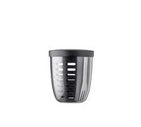 Mepal - Panier à Fruits et Légumes Ellipse - Panier à Fruits - Idéal pour les Fruits et Légumes en Déplacement - Boîte à Fruits avec Fourchette et Passoire - 600 ml - Nordic Black