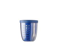Mepal - Panier à Fruits et Légumes Ellipse - Panier à Fruits - Idéal pour les Fruits et Légumes en Déplacement - Boîte à Fruits avec Fourchette et Passoire - 600 ml - Vivid Blue