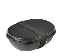 Mepal - Panier-Repas Ellipse Duo - Boite Repas pour Adultes et Boîte à Salade à Emporter - Pratique pour un Déjeuner Sain - Idéale pour les Sandwichs & les Salades - 825 ml + 600 ml - Nordic black