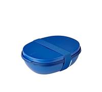 Mepal - Panier-Repas Ellipse Duo - Boite Repas pour Adultes et Boîte à Salade à Emporter - Pratique pour un Déjeuner Sain - Idéale pour les Sandwichs & les Salades - 825 ml + 600 ml - Vivid blue