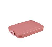 Mepal Lunch Box Flat - Lunch Box To Go - For 2 Sandwiches or 4 Slices of Bread - Snack & Lunch - Lunch Box Adults - Vivid mauve