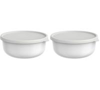 Mepal - Récipient pour micro-ondes Lumina - Boîte hermétique alimentaire avec couvercle pour frigo, congélateur, four vapeur, micro-ondes et lave-vaisselle - Bol de service - 1500 ml - White