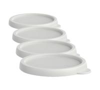 Mepal - Récipient pour micro-ondes Lumina - Boîte hermétique alimentaire avec couvercle pour frigo, congélateur, four vapeur, micro-ondes et lave-vaisselle - Bol de service - 250 ml - White (Lot de 4)