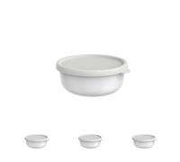 Mepal - Récipient pour micro-ondes Lumina - Boîte hermétique alimentaire avec couvercle pour frigo, congélateur, four vapeur, micro-ondes et lave-vaisselle - Bol de service - 750 ml - White (Lot de 4)
