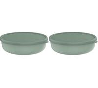 Mepal - Récipient pour micro-ondes Lumina - Boîte hermétique alimentaire avec couvercle pour frigo, congélateur, four vapeur, micro-ondes et lave-vaisselle - Bol de service - 2000 ml - Nordic sage