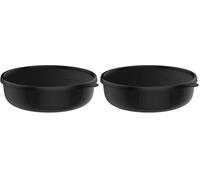 Mepal - Récipient pour micro-ondes Lumina - Boîte hermétique alimentaire avec couvercle pour frigo, congélateur, four vapeur, micro-ondes et lave-vaisselle - Bol de service - 2000 ml - Nordic black