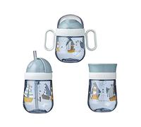 Mepal Sailors Bay Lot de 3 gobelets d'apprentissage en plastique anti-gouttes, 360 °, pour enfants à partir de 6 mois, passent au lave-vaisselle