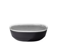 Mepal - Saladier avec couvercle Silueta - Lavable au lave-vaisselle et résistant au micro-ondes - Plat de service - Plats à tapas - Vaisselle - 4000 ml - Nordic black