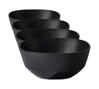 Mepal - Saladier Silueta - Lavable au lave-vaisselle et résistant au micro-ondes - Plat de service - Plats à tapas - Vaisselle - 750 ml - Nordic black (Lot de 4)