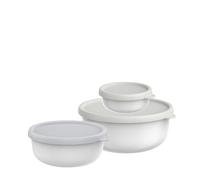 Rosti Mepal Set de 3 récipients Lumina boîtes hermétiques avec couvercles 250+750+1500 ml Blanc