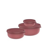 Mepal - Set 3 récipients pour micro-ondes Lumina - Boîte hermétique alimentaire avec couvercle pour frigo, congélateur, four vapeur, Vivid mauve
