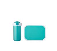 Mepal - Set Déjeuner Campus - Set Déjeuner pour Enfants avec Tasse et Panier-repas - Set Déjeuner pour L'école - Lavable au Lave-vaisselle et Sans BPA - 300 ml + 750 ml - Turquoise