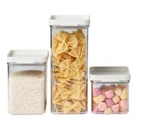 Mepal - Set boîtes de Conservation Omnia 3 pièces - Nordic White - Capacité 700 ML, 1100 ML en 2000 ML - boîte Alimentaire Pratique - boîtes de Rangement pour Les placards et étagères de Cuisine