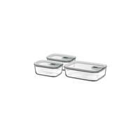 MEPAL Set de boîtes de conservation en verre 3 pièces EASYCLIP 2X700ml/1,5L Verre /Nd. Sauge