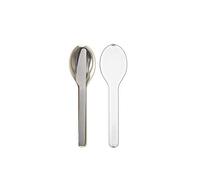 Mepal - Set de couverts 3 pièces Ellipse - Blanc - couverts à emporter - composé d’un couteau, d’une fourchette et d’une cuillère - emballés dans un étui - couverts réutilisables
