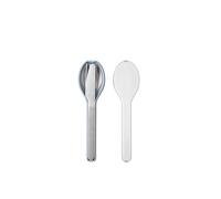 Mepal - Set de Couverts 3 Pièces Ellipse - Set de Couverts à Emporter - Composé d'un Couteau, d'une Fourchette et d'une Cuillère - Avec Étui de Voyage - Acier Inoxydable - Nordic Blue