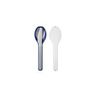 Mepal - Set de Couverts 3 Pièces Ellipse - Set de Couverts à Emporter - Composé d'un Couteau, d'une Fourchette et d'une Cuillère - Avec Étui de Voyage - Acier Inoxydable - Vivid Blue