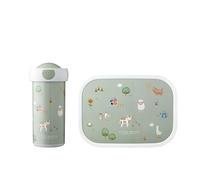 Mepal - Set Déjeuner Campus Little Dutch - Set pour Enfants avec Tasse et Panier-repas - Set Déjeuner pour L'école - Lavable au Lave-vaisselle et Sans BPA - 300 ml + 750 ml - Little Farm