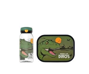 Mepal - Set déjeuner Campus pour Enfants avec Gourde à Bouchon Clip et Boîte à Lunch - Set Déjeuner pour l'école ou les Déplacements - Lavable au Lave-Vaisselle - 600 + 750 ml - Dino