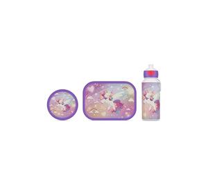Mepal - Set Déjeuner Campus - Set de Déjeuner enfants, Bouteille Pop-Up, Panier-Repas et Boîte à Fruits - Set de Déjeuner pour l'École - Lavable au lave-Vaisselle - 400, 750 et 300 ml - unicorn Glow