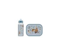 Mepal - Set Déjeuner Campus - Set de Déjeuner pour Enfants avec Bouteille de Boisson Pop-up et Panier-repas - Set de Déjeuner pour L'école - Lavable au Lave-Vaisselle - 400 + 750 ml - Forest Friends