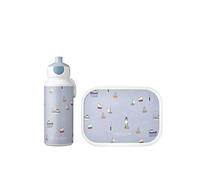 Mepal - Set Déjeuner Campus - Set de Déjeuner pour Enfants avec Bouteille de Boisson Pop-up et Panier-repas - Set de Déjeuner pour L'école - BPA-free - 400 ml + 750 ml - Sailors Bay