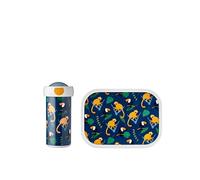 Mepal - Set Déjeuner Campus - Set Déjeuner pour Enfants avec Tasse et Panier-Repas - Set Déjeuner pour L'école - Lavable au Lave-Vaisselle et sans BPA - 300 ML + 750 ML - Jungle