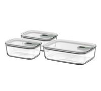MEPAL Set de boîtes de conservation en verre EASYCLIP 3 pièces 2x700ml/1,5L Sauge