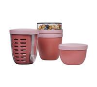 Mepal - Set promotionnel Pots Ellipse 3 pièces - Pot à lunch 500 + 200 ml, pot fruit 600 ml, pot à collation 350 ml - Récipient à manger, pot à yaourt, gobelet à emporter - Passe au lave-vaisselle -