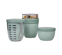 Mepal - Set promotionnel Pots Ellipse 3 pièces - Pot à lunch 500 + 200 ml, pot fruit 600 ml, pot à collation 350 ml - Récipient à manger, pot à yaourt, gobelet à emporter - Passe au lave-vaisselle -