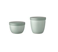 Mepal - Snackpot Duo Pack Ellipse - Rangement pratique pour stocker et transporter les aliments - Congélateur - Passe au lave-vaisselle - Nordic Sage